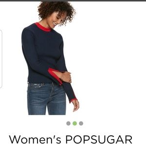 Popsugar slit sleeve 2 toned sweater! NWT